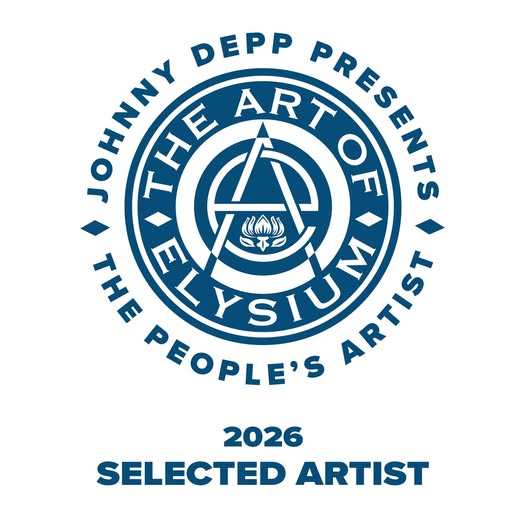 The Art of Elysium — Johnny Depp Presents — The People's Artist — 2026 Selected Artist seal